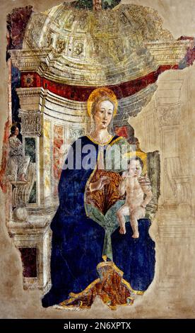 madonna und das Kind, Ca. 1480-85, Lorentino Andrea, Diözesanmuseum der Heiligen Kunst von Arezzo, Museum der Schönen Kunst, Italien, Italienisch, Museum der Schönen Kunst, Italien, Italienisch, Stockfoto