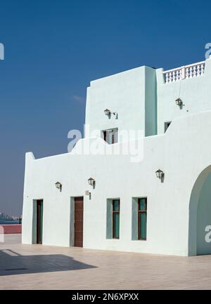 Farbenfrohe Häuser, Mina District, Old Doha Port, Katar Stockfoto