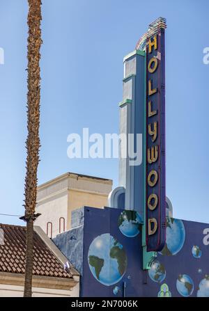 Ein Bild des Schildes zum Guinness World Records Museum in Hollywood. Stockfoto