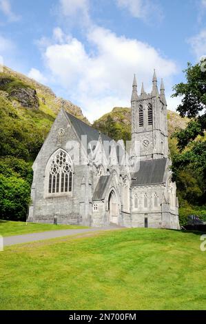 Kylemore Abbey, County Galway, Connemara, Connacht, Irland Stockfoto