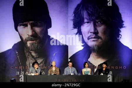 New Film "Snowpiercer" Director Bong Joon-Ho, Seated Left, Accomanied ...