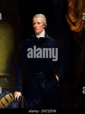 William Pitt. Porträt von William Pitt dem Jüngeren, britischer Premierminister Ende des 18. Und Anfang des 19. Jahrhunderts. Gemälde von John Hoppner um 1806 Stockfoto