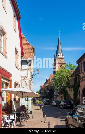 Bergheim, Himmelfahrtskirche Elsass, Haut-Rhin Oberelsass, Frankreich Stockfoto