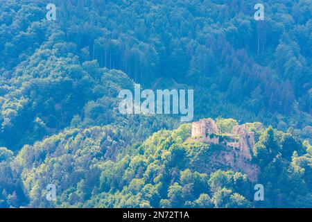 Povazska Bystrica (Waagbistritz), Burg Povazsky hrad (Waagburg) in der Slowakei Stockfoto