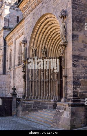 Türen des Bamberger Dom in Bayern, Deutschland Stockfoto