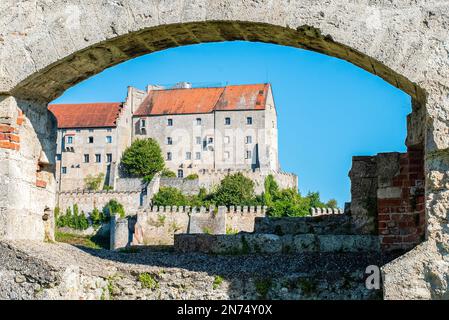 Schloss Burghausen in Bayern, das längste Schloss der Welt, Deutschland Stockfoto