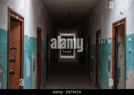 Im KZ Dachau, Bayern, Deutschland Stockfoto