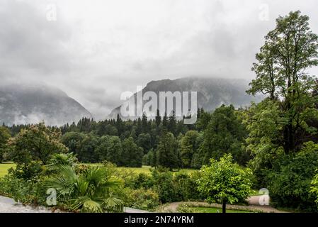 Schloss Linderhof mit Park, Moors Pavillon, Oberbayern, Deutschland Stockfoto