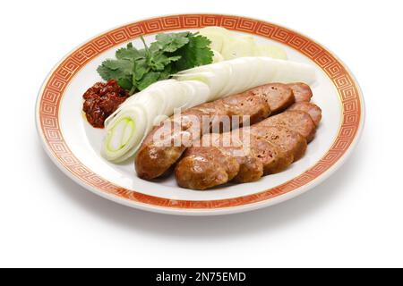 xiang Chang, hausgemachte taiwanesische süße Schweinewurst Stockfoto