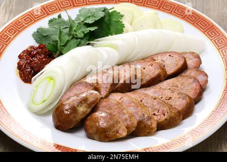 xiang Chang, hausgemachte taiwanesische süße Schweinewurst Stockfoto