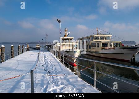 Winter, Advent, Chiemsee, Wintergarten, Bayern Stockfoto