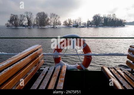 Winter, Advent, Chiemsee, Wintergarten, Bayern Stockfoto