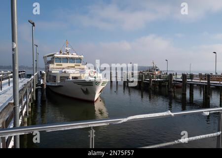 Winter, Advent, Chiemsee, Wintergarten, Bayern Stockfoto