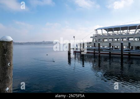 Winter, Advent, Chiemsee, Wintergarten, Bayern Stockfoto