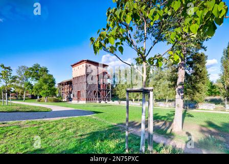Gradierbau, Herbst, Bad Kissingen, Franken, Bayern, Deutschland, Europa Stockfoto