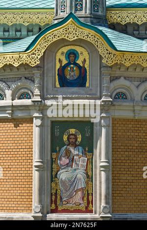 Deutschland, Hessen, Darmstadt, Mathildenhöhe, Russische Kapelle St. Mary Magdalena Stockfoto