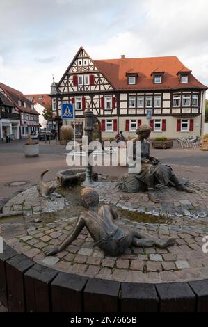 Deutschland, Hessen, Südhessen, Südhessen Bergstraße, Lorsch, Tabakbrunnen Stockfoto