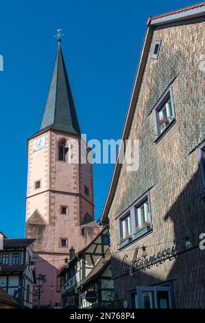 Deutschland, Hessen, Odenwaldkreis, Michelstadt, spätgotische Stadtkirche Stockfoto