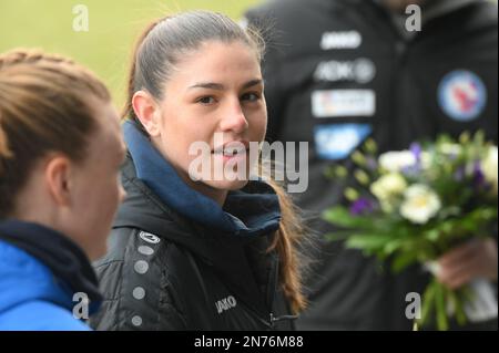 Berlin, Deutschland. 05. Februar 2023. Potsdam, Deutschland, Februar 5 2023 Jessica De Filippo 31 FFC Turbine Potsdam, auf dem Spielfeld, während des abgebrochenen Spiels Frauen-Bundesliga zwischen FFC Turbine Potsdam und FC Bayern. (Ryan Sleiman/SPP) Guthaben: SPP Sport Press Photo. Alamy Live News Stockfoto
