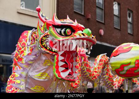 Chinesisches Neujahrsfest Derby 2023. Februar - Jahr des Hasen Stockfoto