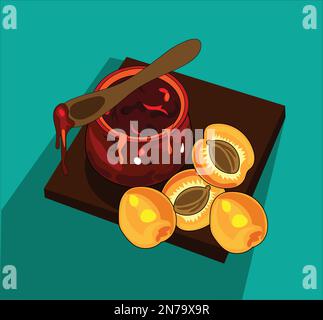 Darstellung des Honigvektors auf weißem Hintergrund Stock Vektor