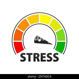 Belastungstest. Vermeiden Sie Stress. Vektordarstellung. Stock Vektor