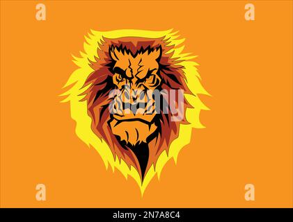Löwenmaskottchen-Vektordarstellung Stock Vektor