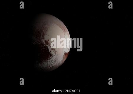 Digitales Foto des Zwergplaneten Pluto. Stockfoto