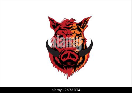 Schweinemaskottchen-Logo, Vektor für T-Shirt Stock Vektor