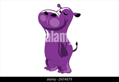 hippo-Cartoon-Vektordarstellung Stock Vektor