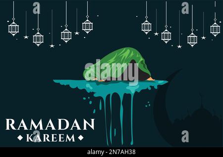 Ramadan Kareem Mubarak-Einladungskarte Stock Vektor