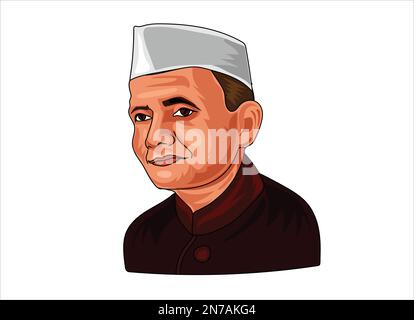 Zum Todestag von Lal Bahadur Shastri. 11. Januar Pro Vector Stock Vektor