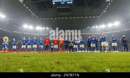 Gelsenkirchen, Deutschland. 10. Februar 2023. firo : 02/10/2023, Fußball, 1. Liga, 1. Bundesliga, Staffel 2022/2023, FC Schalke 04 - VfL Wolfsburg Gutschrift: dpa/Alamy Live News Stockfoto