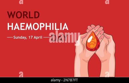 Poster zum Welt-Hämophilie-Tag Stock Vektor