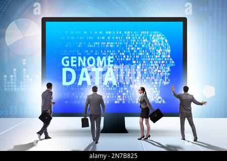 Geschäftsleute im Genom-Datenkonzept Stockfoto