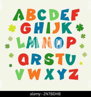 Farbenfrohes Alphabet für Ihre Heimwerkerprojekte und Ihr Design. Stock Vektor