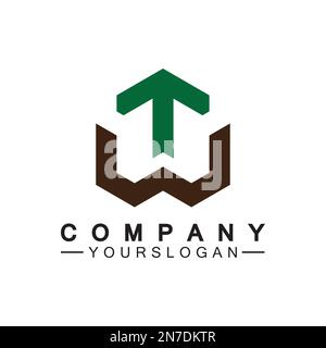 Ursprüngliche Vektorvorlage für Buchstaben mit Logo oder Logo mit Logo Stock Vektor