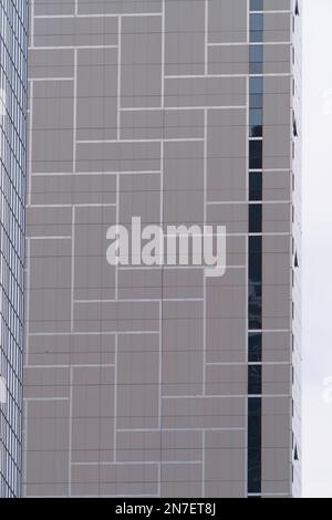Abstrakte Bausteine, Formen und Muster, Außenansicht, Melbourne Australien. Stockfoto