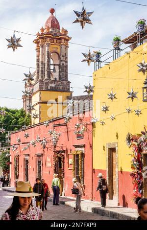 San Miguel de Allende Guanajuato Mexiko, historisches Zentrum Zona Centro, Calle Canal Street, Templo de la Purisima Concepcion Las Monjas C. Stockfoto