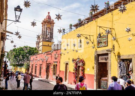 San Miguel de Allende Guanajuato Mexiko, historisches Zentrum Zona Centro, Calle Canal Street, Templo de la Purisima Concepcion Las Monjas C. Stockfoto