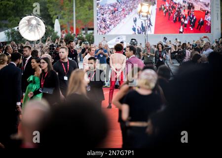 Il Cast di 'Bones and All' sul Red Teppich di Venezia 79, La Biennale di Venezia 2022, Venezia, Italien Stockfoto