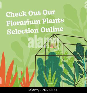 Probieren Sie unsere Blumenpflanzen online aus Stock Vektor