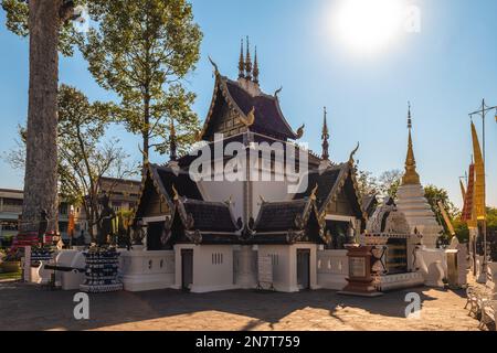 Stadtpfeiler, Inthakhin oder Lak Mueang, Chiang Mai, Thailand Stockfoto