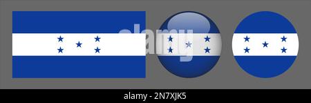Honduras Flag Set Collection Vector Stock Vektor