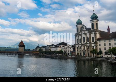 Jesuitenkirche, Luzern, Schweiz Stockfoto