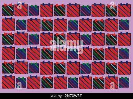 Hintergrund Textur mit Geschenkverpackung Stock Vektor