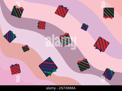 Hintergrund Textur mit Geschenkverpackung Stock Vektor