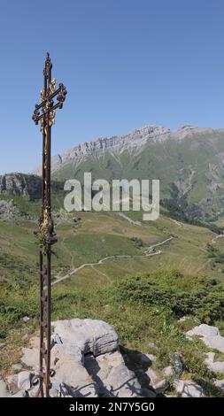 Croix des Frettes et Croix de Fer Trail, aravis Mountain, französische alpen, La Giettaz, frankreich Stockfoto