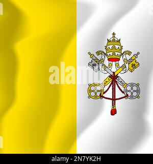 Vatikanstadt Winkte Fahnenbildungs-Vektor Stock Vektor