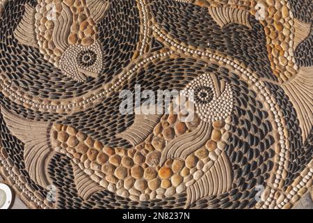 England, Dorset, Isle of Perbeck, Swanage, das Kieselfisch-Mosaik von Maggy Howarth Stockfoto